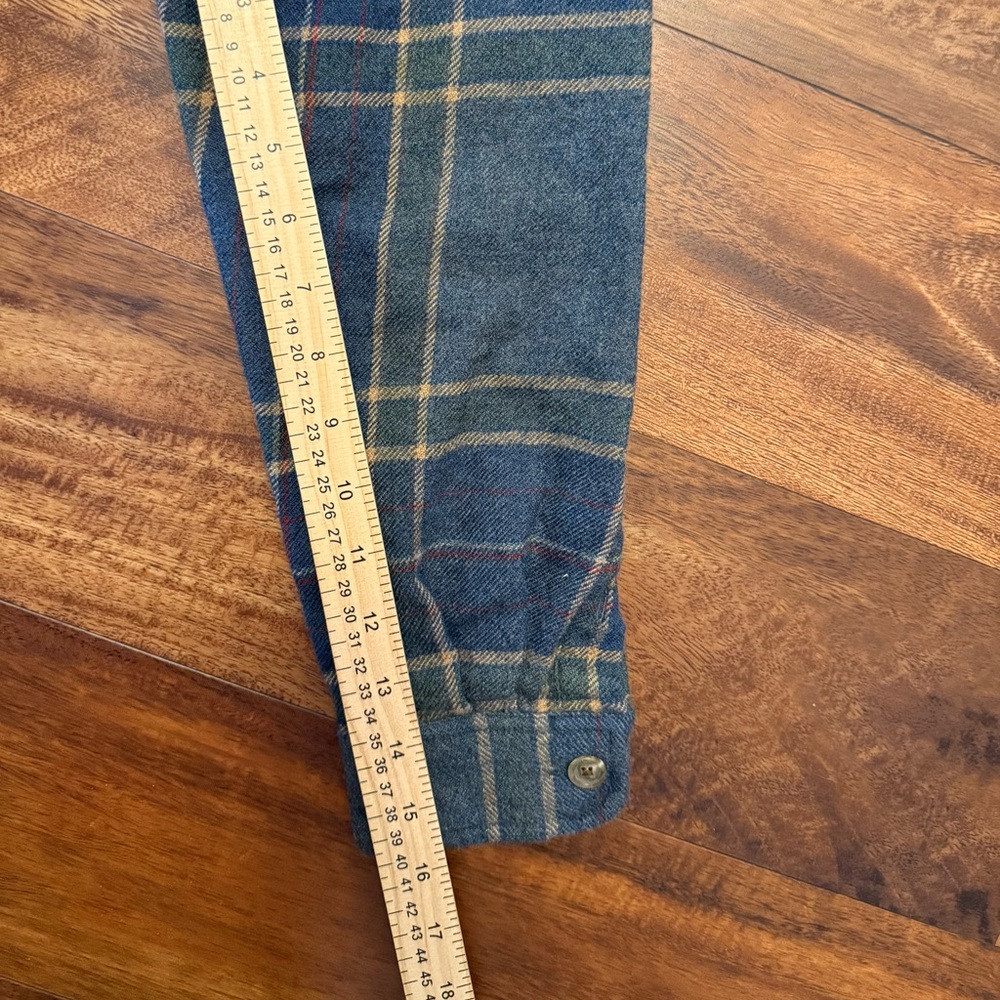 Ralph Lauren Blue Plaid Wool Shirt with Red and Yellow Accents - Picture 6 of 6